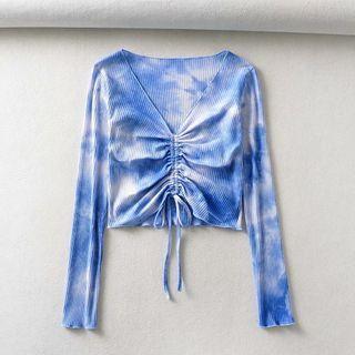 Long-sleeve Tie Dye Top