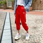Letter-printed Tapered Jogger Pants