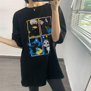 Oversize Print T-shirt