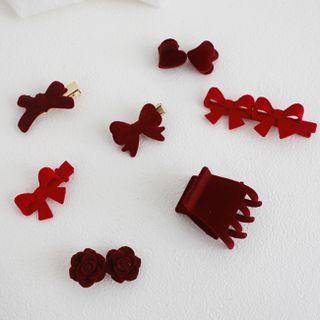 Flocking Hair Clip / Hair Clamp / Set (various Designs)