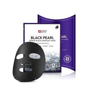 Snp - Black Pearl Renew Black Ampoule Mask Set 25ml X 10 Pcs