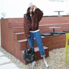 Drop-shoulder Long-sleeve Cotton Hoodie