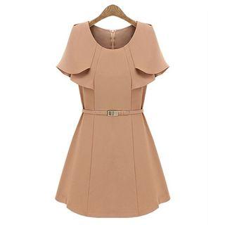 Plain Frilled Sleeve Dress