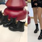 Band-trim Ankle Boots In 2 Designs