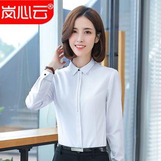 Plain Shirt/ Slim-fit Dress Pants/ Set