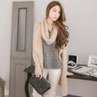 Long Cardigan With Circle Scarf