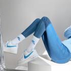 Elasticed High-waist Skinny Jeans