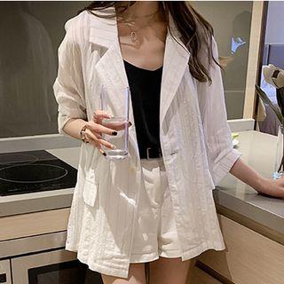 Striped Single-breasted Light Blazer