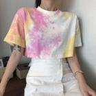 Tie Dye Short-sleeve Crop T-shirt