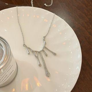 Drip Necklace 1 Pc - Silver - One Size