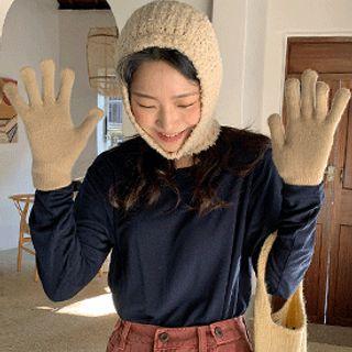 Cashmere Blend Knit Gloves