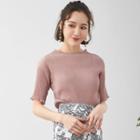 Plain Short Sleeve Chiffon T-shirt