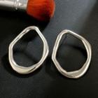 Alloy Irregular Hoop Earring Silver - One Size