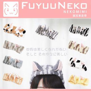 Cat Ear Coral Fleece Headband