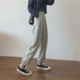 High-waist Contrast Trim Jogger Sweatpants