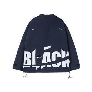 Stand Collar Lettering Jacket