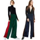 Color Block Wide-leg Pants