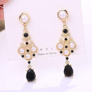 Faux Pearl Acrylic Dangle Earring 1 Pair - Ear Studs - One Size