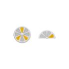 925 Sterling Silver Lemon Earring 1 Pair - As Shown In Figure - One Size