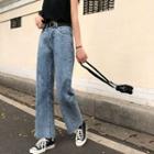 Fringed Loose-fit Jeans