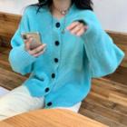 Knit Oversize Sweater Jacket Blue - One Size