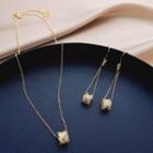 Alloy Pendant Necklace / Dangle Earring