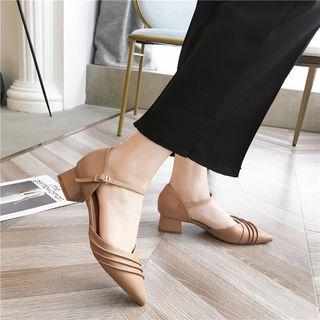 Low-heel Stitched Sandals
