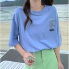 Bear Sequined Short-sleeve T-shirt