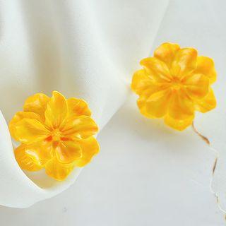 925 Sterling Silver Acrylic Flower Earring