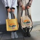 Shark Print Nylon Tote Bag