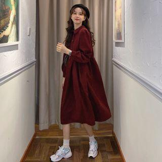 Plain Shirtdress / Sweater Vest