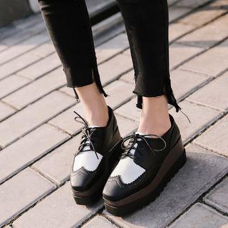 Color Block Platform Oxford