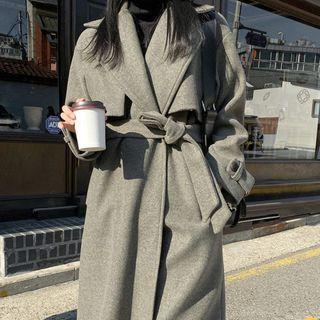 Wide-lapel Winter Trench Coat