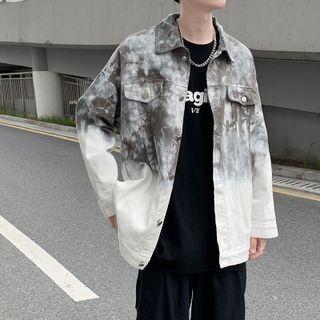 Gradient Single-breasted Cargo Jacket