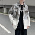 Gradient Single-breasted Cargo Jacket