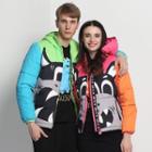 Printed Hooded Couple Puffer Jacket