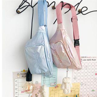 Lettering Iridescent Belt Bag