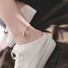 925 Sterling Silver Ball Pendant Anklet