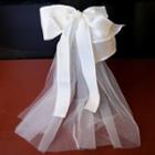 Bridal Ribbon Mesh Headpiece White - One Size