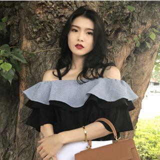 Tiered Open Shoulder Top