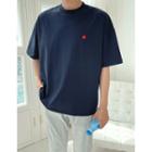 Smiley Embroidered Loose-fit T-shirt