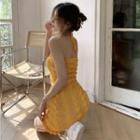 Knit Halter Mini Dress Tangerine - One Size
