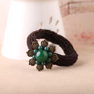 Retro Agate Flower Hair Tie As Shown In Figure - One Size