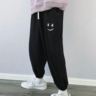 Crop Graphic Print Sweatpants