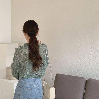 Frilled Ditsy Flower Blouse