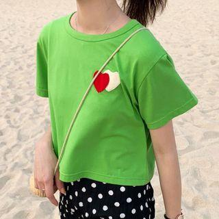 Heart Patch Short-sleeve Top
