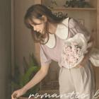 Short-sleeve Stitch-trim Blouse