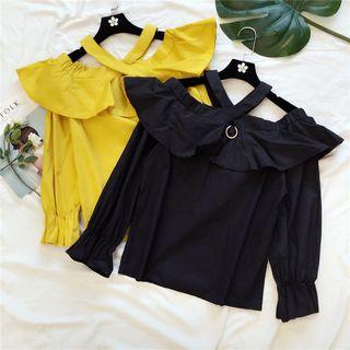 Ruffle Halter Blouse