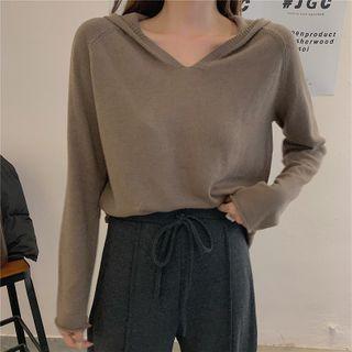 V-neck Hoodie / Wide Leg Pants