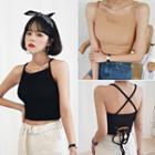 Strappy-back Cropped Top